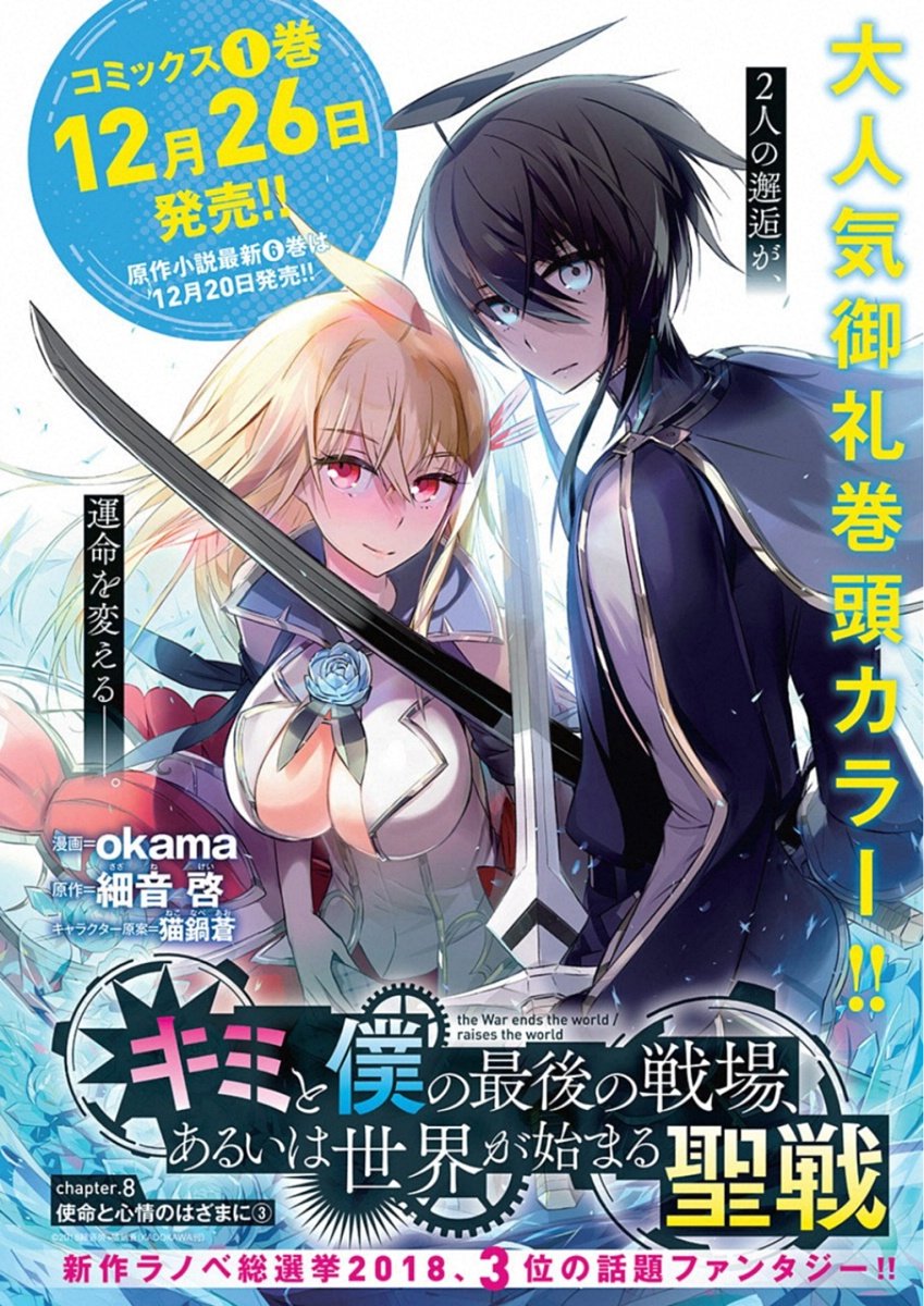 Light Novel ) Kimi to Boku no Saigo no Senjou, Aruiwa Sekai ga Hajimaru  Seisen, Animes Brasil - Mangás & Novels