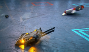 Sandstorm being counted out with the victorious Xiake dancing in the background