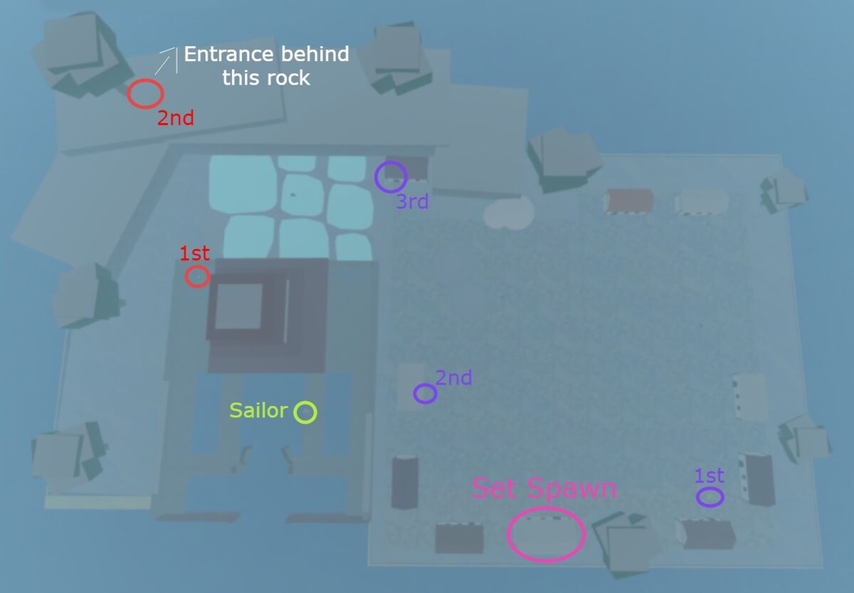 King Legacy Map: First & Second Sea, Island, Mobs, Bosses