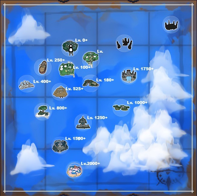 Mapa de King Legacy: ¡Nivel y orden de todas las islas! - Liga de Gamers