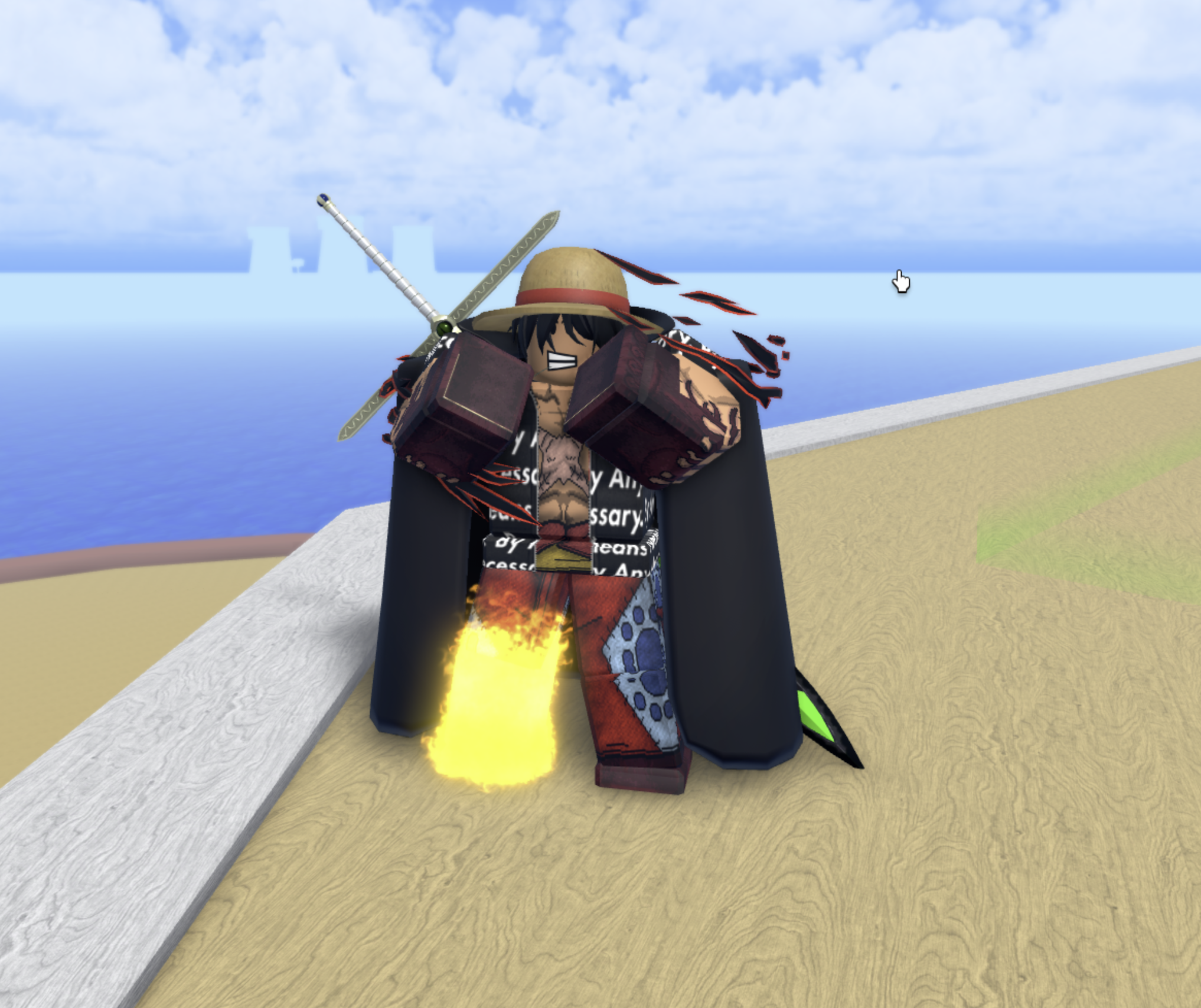 One Shoot Combok Dark Leg V2 + Pondere Blade in King Legacy #roblox #k