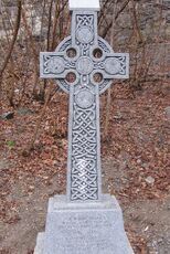 Lowertown celtic cross memorial to fallen canal workers