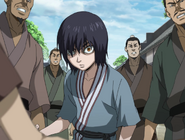 Young Sei being beaten by the Kantan residents.