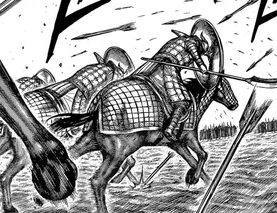 Shin Riku Unit Heavy Cavalry Unit Wiped out by the Hi Shin Infantry