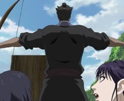 Dou Ken Protects Shika And Ei Sei From The Volley of Arrows anime S2