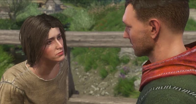 Betty whispers her suspicions to Henry