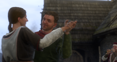 Theresa teaches Henry to dance