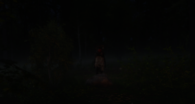 Demon watches from the shadows