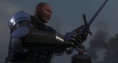 Runt admires Henry's sword