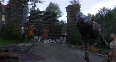 Sir Radzig's men remove the blockade to the Cuman camp