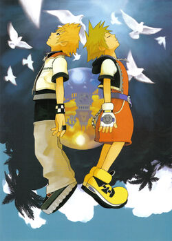 kingdom hearts sora and roxas drawings