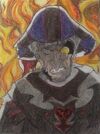 Frollo in a mutated shell-like form gestating his true form underneath