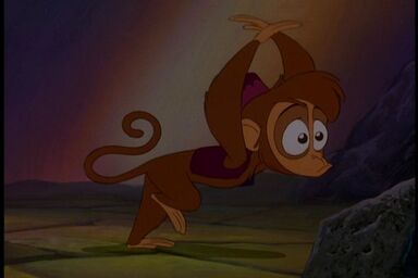 Abu, Aladdin's pet monkey accompanied him everywhere he went. Abu cannot  talk like Iago but he seems to be a b…