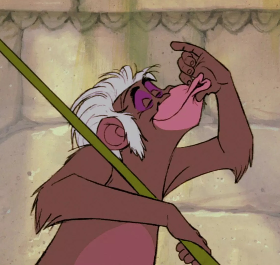 Бандар лог. Король Луи Маугли. Бандерлог обезьяна. Бандерлог из мультфильма.