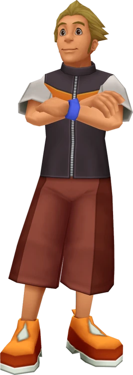 Biggs als Verkäufer in einem Laden für Rüstungen in Twilight Town