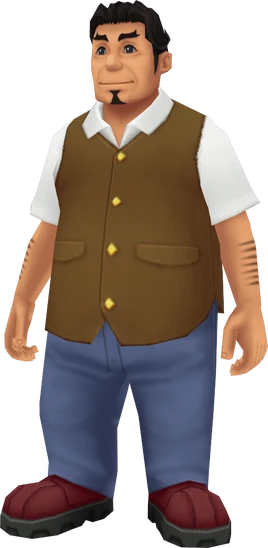 Wallace der Waffenverkäufer in Twilight Town