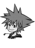 Sprite normal de Sora en Forma Retro