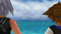 Sora y Riku de espaldas