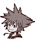 Retro Sora's sprite in Valor Form.