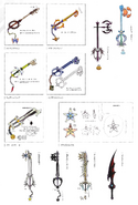 Weapons from KH1 concept art 1