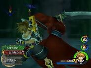 Sora usando el límite con Auron