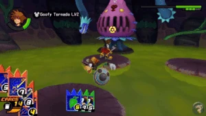 Die Goofy Tornado in Kingdom Hearts Re:Chain of Memories.