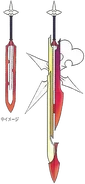 Concept art of Xemnas' sword from his armored form.