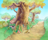 100 Acre Wood- Pooh's House (Art) KH