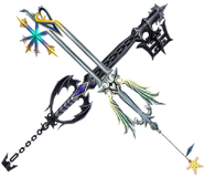 Oathkeeper and Oblivion as they appear in Kingdom Hearts II.