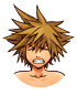 Sprite de Sora Tritón golpeado en Kingdom Hearts II