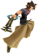 Terra portando su Llave Espada, Teluria.