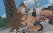 Xion vira Sora durante um pesadelo nas Destiny Islands