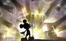 Mickey hou die Koninkryk Sleutel D in die ryk van duisternis in Kingdom Hearts.