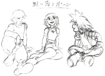 Kairi, Riku and Sora- Concept (Art) KH