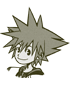 Sprite normal de Sora Retro en Forma Maestra