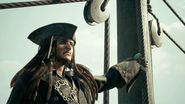 Jack Sparrow aan boord van die Black Pearl