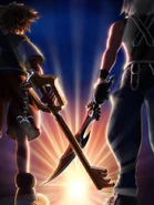 Sora and Riku Promotional Art.