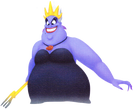 'N Reuse-Ursula in Kingdom Hearts wat die Trident dra.