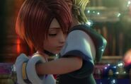 Abrazo de Sora y Kairi