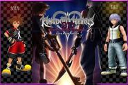 Sora y Riku en la portada de Kingdom Hearts 3D: Dream Drop Distance