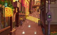 Twilight Town- Market Street (Art) KHII