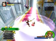 Sora y Minnie usando Sanctus en KH II