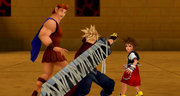 Cloud Defends Sora & Hercules (Screenshot) KHREC