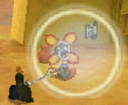 A Fire Plant under a Barrier Master's protection and now invincible