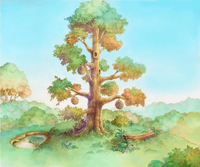 100 Acre Wood- Hunny Tree (Art) KH