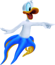 Donald se Atlantica vorm in Kingdom Hearts