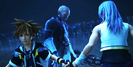 Riku y Sora contra el Maestro Xehanort en el opening de KH3D