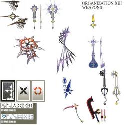 Organization XIII's Weapons (Art) KHII