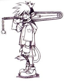 Ancien design de Sora où il était destiné à ressembler à un lion.