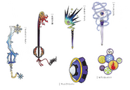 Weapons from KH1 concept art 3
